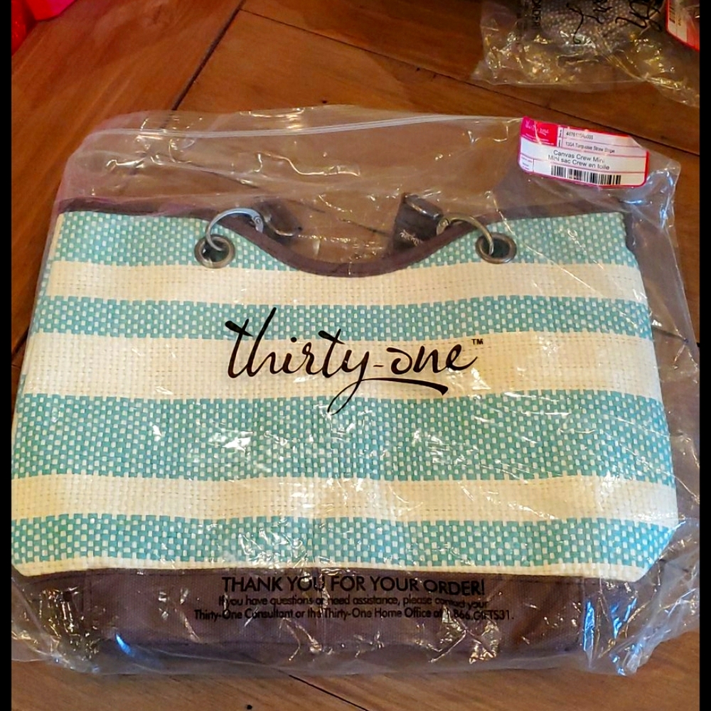 Thirty-One Straw Mini Tote